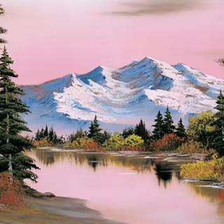 Bob Ross painting wallpaper