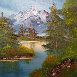 Bob Ross painting wallpaper