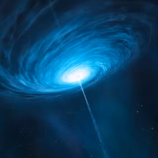 Blue black hole wallpaper