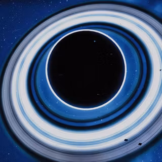 Blue black hole wallpaper