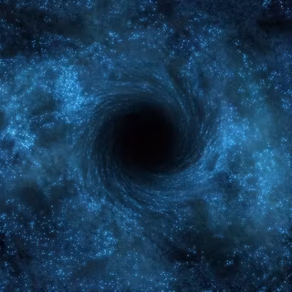 Blue black hole wallpaper