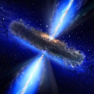 Blue black hole wallpaper