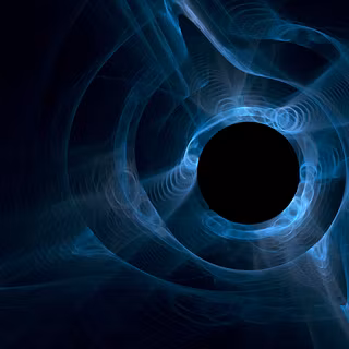 Blue black hole wallpaper