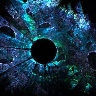 Blue black hole wallpaper