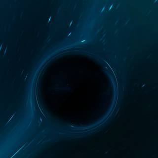 Blue black hole wallpaper
