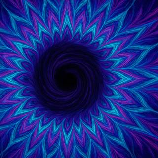 Blue black hole wallpaper