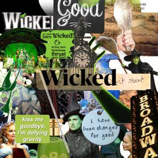 Wicked movie collage wallpaper