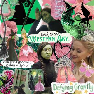 Wicked movie collage wallpaper