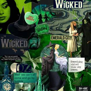 Wicked movie collage wallpaper