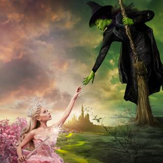 Wicked movie collage wallpaper