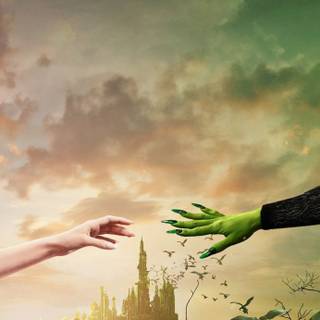 Wicked movie collage wallpaper