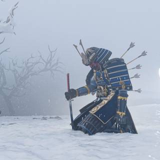 Snow samurai wallpaper