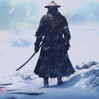 Snow samurai wallpaper