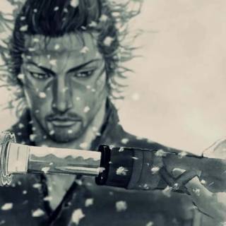 Snow samurai wallpaper