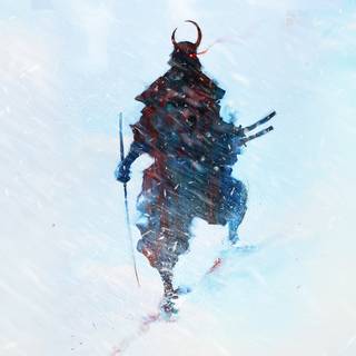 Snow samurai wallpaper
