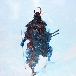 Snow samurai wallpaper
