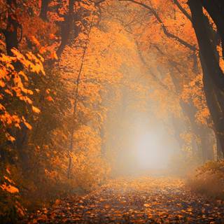 Fog autumn desktop wallpaper