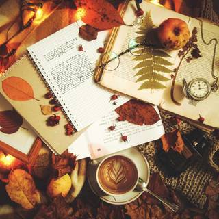 Cozy autumn 2k wallpaper