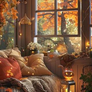 Cozy autumn 2k wallpaper