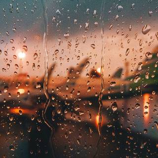 Autumn rain laptop wallpaper