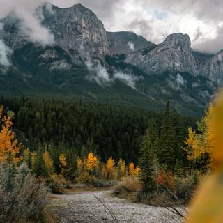 Canada mountain autumn wallpaper