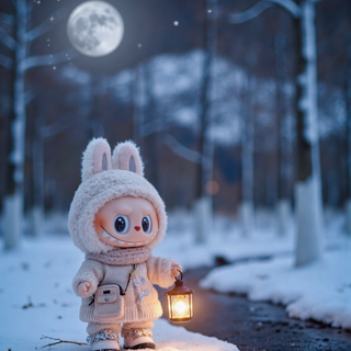 Labubu winter wallpaper