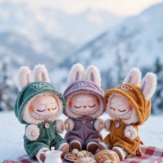 Labubu winter wallpaper