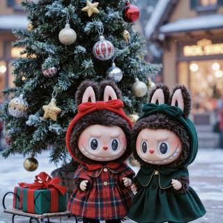 Labubu winter wallpaper