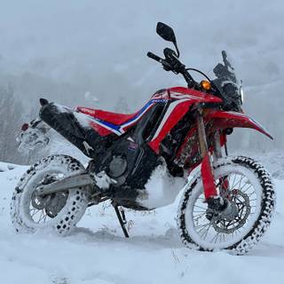 Winter motorbike wallpaper