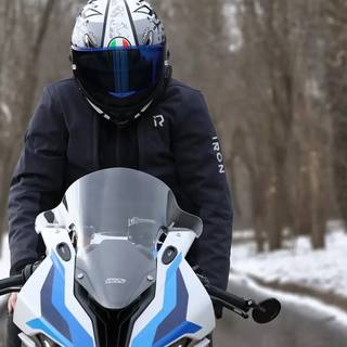 Winter motorbike wallpaper