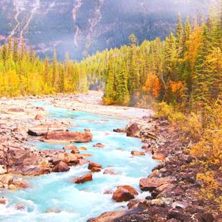 Canada mountain autumn wallpaper