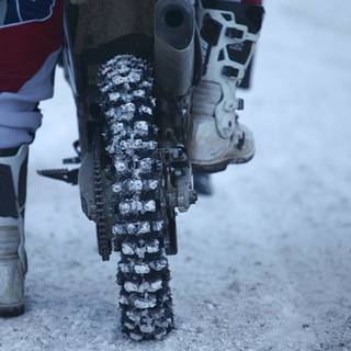 Winter motorbike wallpaper