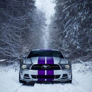 Ford Mustang winter wallpaper