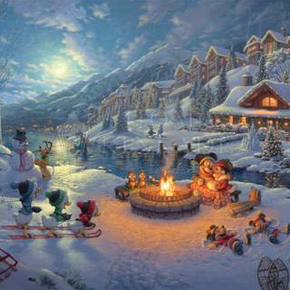 Winter Christmas Disney wallpaper