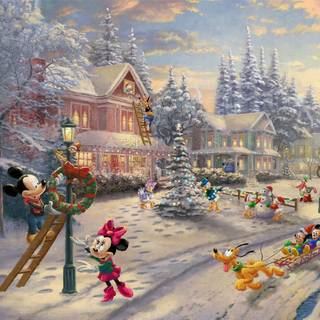 Winter Christmas Disney wallpaper