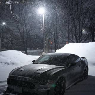 Ford Mustang winter wallpaper