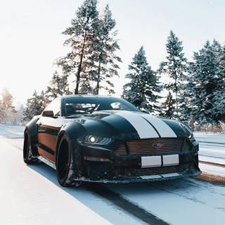 Ford Mustang winter wallpaper