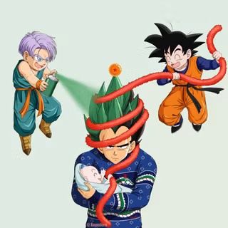 Vegeta Christmas wallpaper