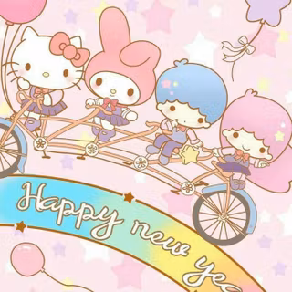 Kawaii Happy New Year wallpaper