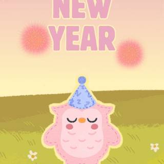 Kawaii Happy New Year wallpaper
