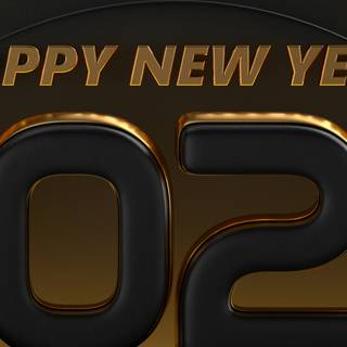 Happy New Year gold 2026 wallpaper