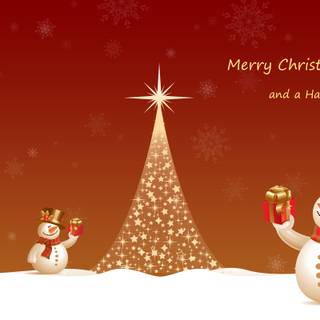 Happy New Year snowman wallpaper