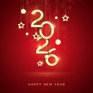 Happy New Year 2026 kawaii wallpaper