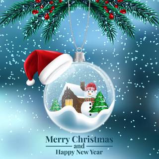 Happy New Year snowman wallpaper