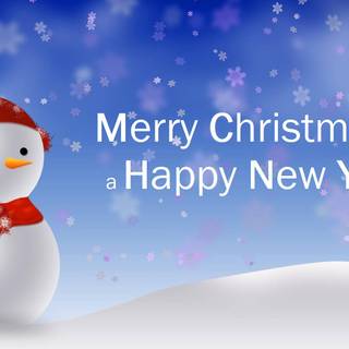 Happy New Year snowman wallpaper