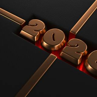 Black Happy New Year 2026 wallpaper