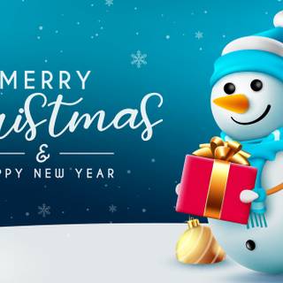 Happy New Year snowman wallpaper