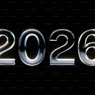 Black Happy New Year 2026 wallpaper