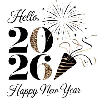 Black Happy New Year 2026 wallpaper