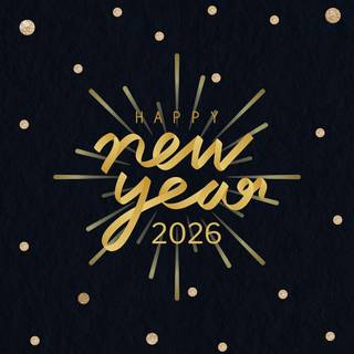 Black Happy New Year 2026 wallpaper